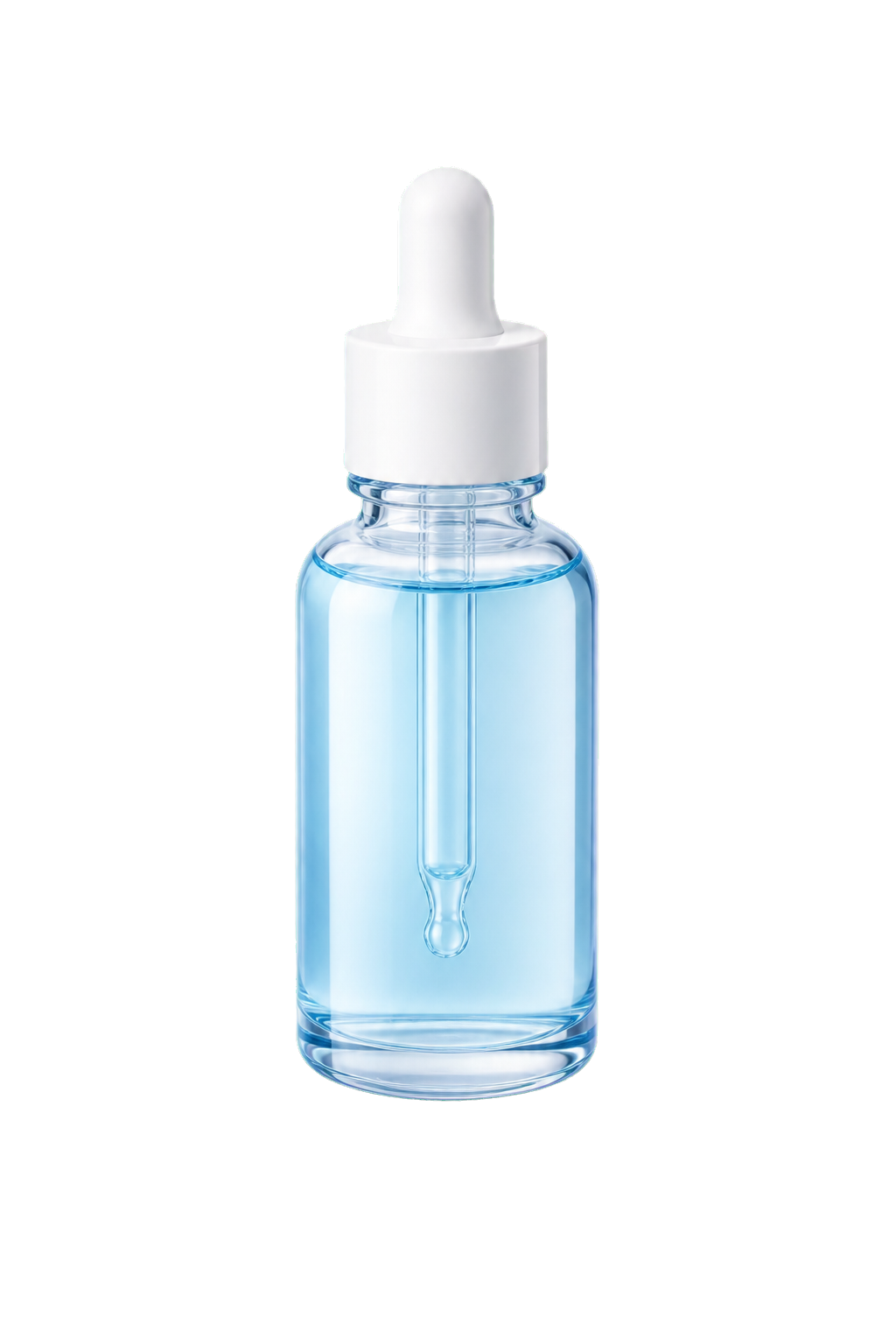 Clear glass serum bottle